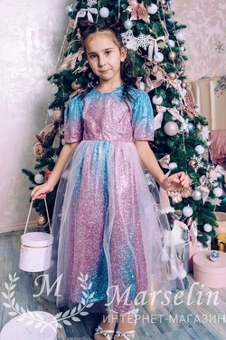 Новогоднее праздничное платье для девочки В пол 110-116