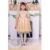 Детское нарядное платье золото \ атлас \ фатин 92-110, Золото