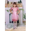 Детское  розовое нарядное платье 128-134, Розовый