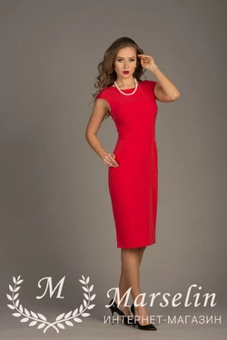 Женское элегантное облегающие платье S, Красный