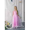 Детское платье в пол нарядное пышное с 3Д цветами жемчугом