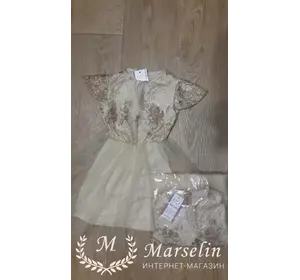 Детское кружевное платье с фатином