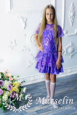 Нарядное красивое платье для девочки 128-145