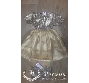Детское платье золото паетка