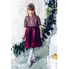 Детское шикарное нарядное платье с паеткой 128-134, Бордовый